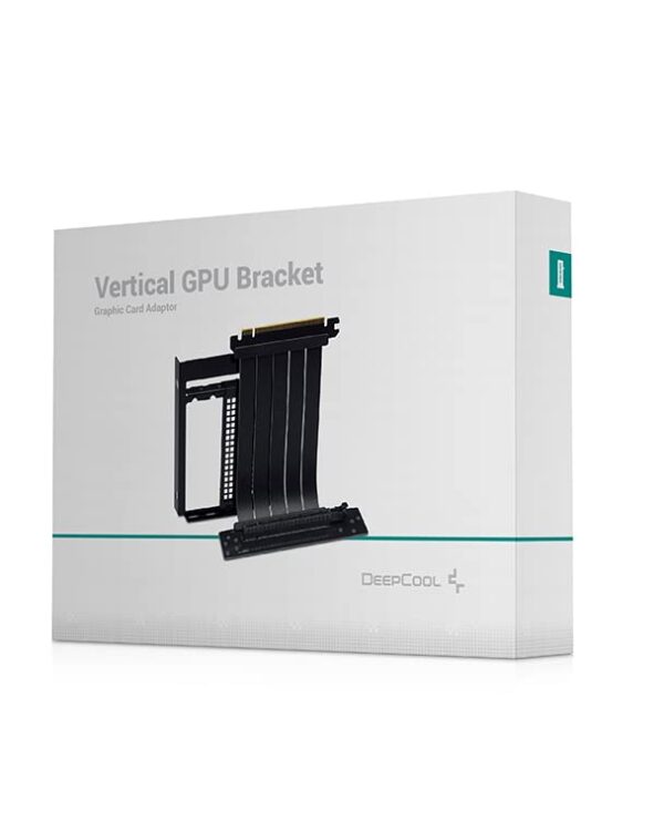 DeepCool Vertical GPU Bracket PCIe 4.0 Vertical GPU Mount Accessory , Riser Cable High Speed Flexible Extender Card Extension Port 90 Degree - Black - Image 6