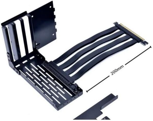 LIAN LI LAN2-1X Premium PCI-E x16 3.0 Black Extender Riser Cable 200mm and Covert Bracket for LANCOOL 2 for PCIE 3.0 only (NOT Compatible with PCIE 4.0 VGA Cards) - OPEN BOX - Image 5