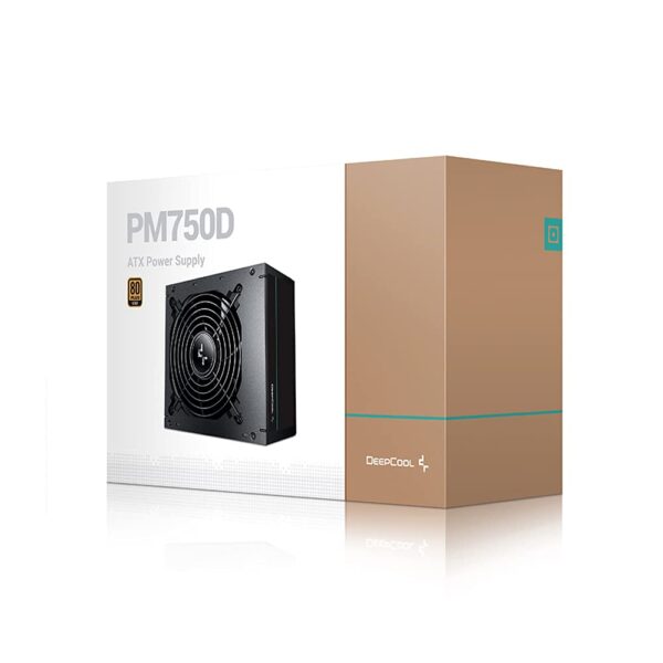 DeepCool PM750D 750 Watt, Non-Modular ,80 Plus Gold Certified Power Supply / PSU for Gaming PC - Black - Image 9