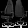 ICON BLACK EDITION - THE NOBLECHAIRS  Office and Gaming Chair - High-Tech Vinyl-  "AWARD WINNING"