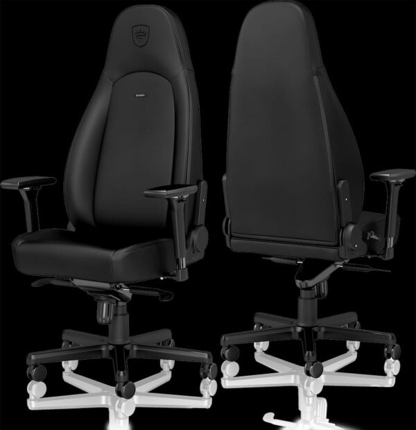 ICON BLACK EDITION - THE NOBLECHAIRS  Office and Gaming Chair - High-Tech Vinyl-  "AWARD WINNING"
