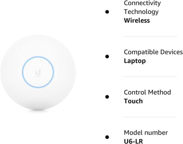 Ubiquiti - UniFi 6 -Wireless Long-Range Access Point | US Model | PoE Adapter not Included (U6-LR-US) , tri_band