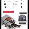 Laptop Backpack - for Tablets & Laptops up to 15.6" - Waterproof - Electronics Protection  - Scratchproof - Travel Friendly - Organized Compartments - USB Charge Port - Slim Casual Business Design - Heavy Duty - 42 x 12 x 30 cm - GREY - Image 24