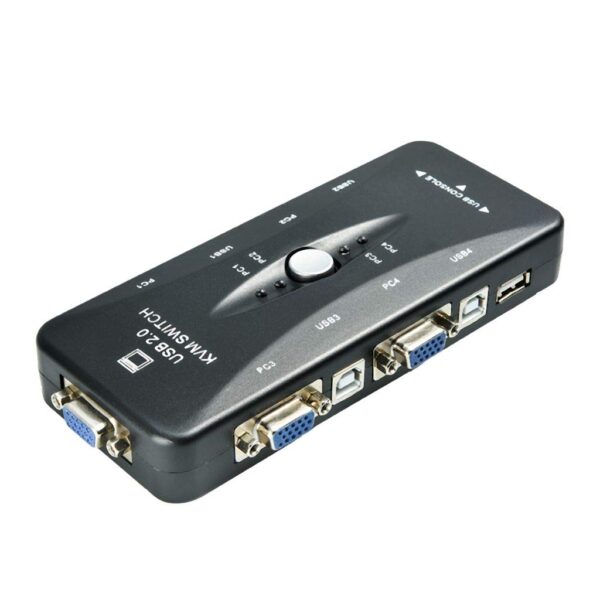 KVM Switch USB 2.0 Compatible with Computer Sharing Video Mouse Keyboard Monitor (KVM41UA) - Image 3