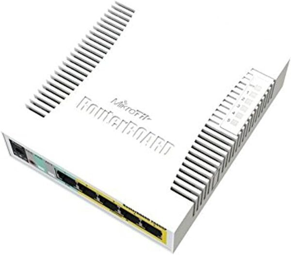 Mikrotik RB260GS 5 Gigabit Ethernet Ports and One SFP Cage / SOHO switch - supports Atheros Switch Chip ,  53 W-30 V