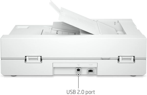 HP Scanner 24-bit (external), 48-bit (internal) CIS Up to 600 x 600 dpi (color and mono, ADF); Up to 1200 x 1200 dpi (color and mono, flatbed) ScanJet Pro 2600 f1 Scanner - Image 8