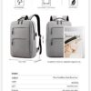Laptop Backpack - for Tablets & Laptops up to 15.6" - Waterproof - Electronics Protection  - Scratchproof - Travel Friendly - Organized Compartments - USB Charge Port - Slim Casual Business Design - Heavy Duty - 42 x 12 x 30 cm - GREY - Image 25