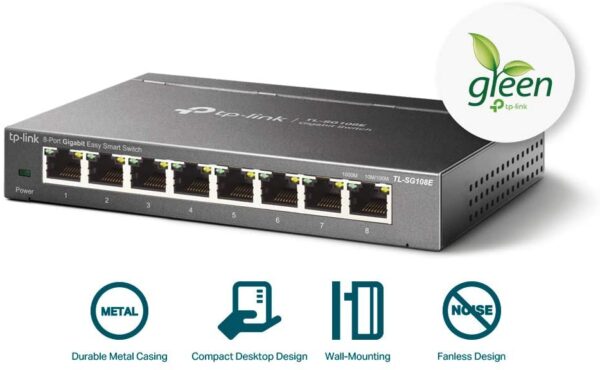 TP-Link 8 Port Gigabit Switch Smart Managed TL-SG108E - Image 2