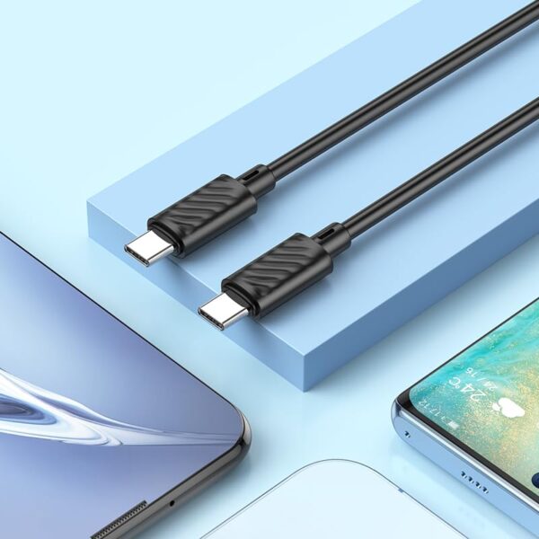 Fast Charging Cable USB Type C To Type C 60W , Compatible with Mobile, Laptop, Tablets & MacBook, 3.28 Feet (1.M), Supports Power Delivery (PD) With Rapid Data Transmission (Black or White) - Image 5