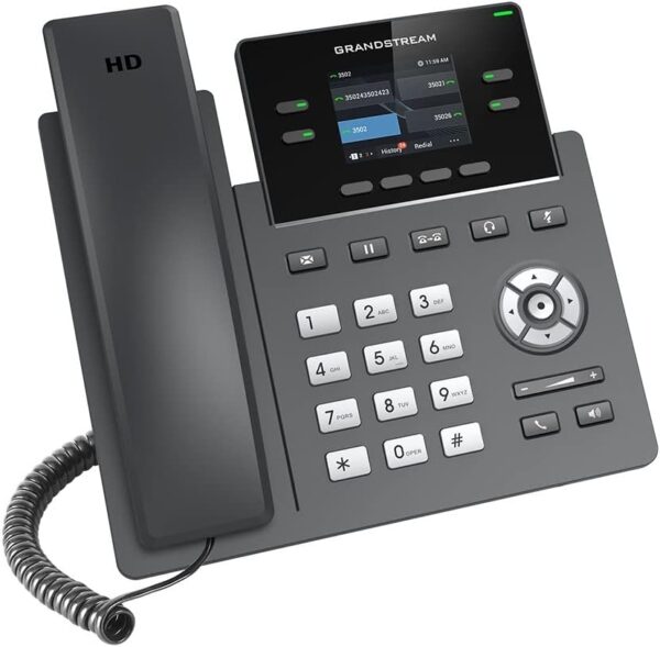 Grandstream GRP2612W Carrier-Grade HD IP Phone WiFi - PoE , 4 dual-color line keys ,3-way conference (EHS) , Integrated dual-band WiFi - Image 2