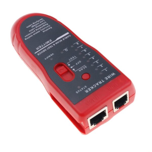 AR-868 Wire Tracker Kit , Cable Break Point Tester for Network Cable (RJ45), Ethernet LAN, Telephone Line (RJ11) with 2X 9V Batteries , Crocodile Clamp , RJ11 Cable , RJ45 Cable, Earphone , Cable Receiver , Cable Emitter - Image 5