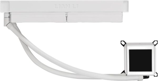 Lian Li Galahad II LCD 280 - AIO- Asetek 8th Gen - 2.88” IPS LCD screen liquid cooler- Pre-installed ARGB daisy-chainable fans or UNI FAN SL-INF fans - WHITE - Image 3