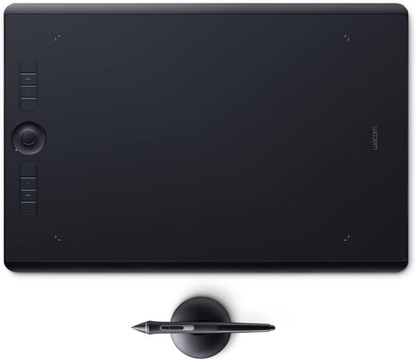 Wacom Intuos Pro Large Bluetooth Graphics Drawing Tablet, 8 Customizable ExpressKeys 8192 Pressure Sensitive Pro Pen II Included, Compatible with Mac OS and Windows,Black - Image 4