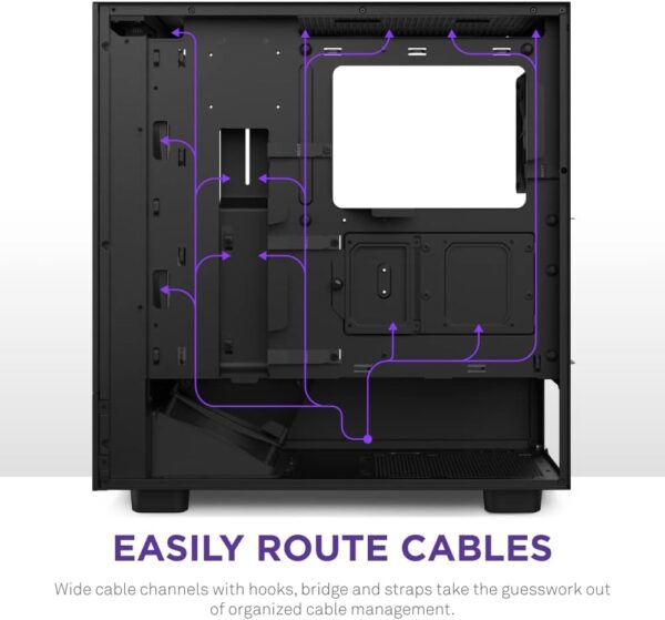 NZXT H Series H5 Flow RGB Edition ATX Mid Tower Chassis Black Color - Image 3