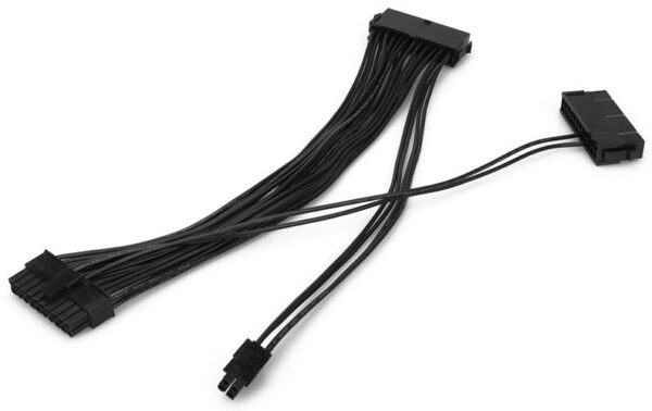Dual 24-Pin ATX Power Supply Motherboard Adapter Cable for Using Two PSU's by Cryptosaur Gear MINING - Image 2