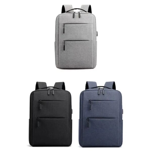 Laptop Backpack - for Tablets & Laptops up to 15.6" - Waterproof - Electronics Protection  - Scratchproof - Travel Friendly - Organized Compartments - USB Charge Port - Slim Casual Business Design - Heavy Duty - 42 x 12 x 30 cm - Black  - Image 10