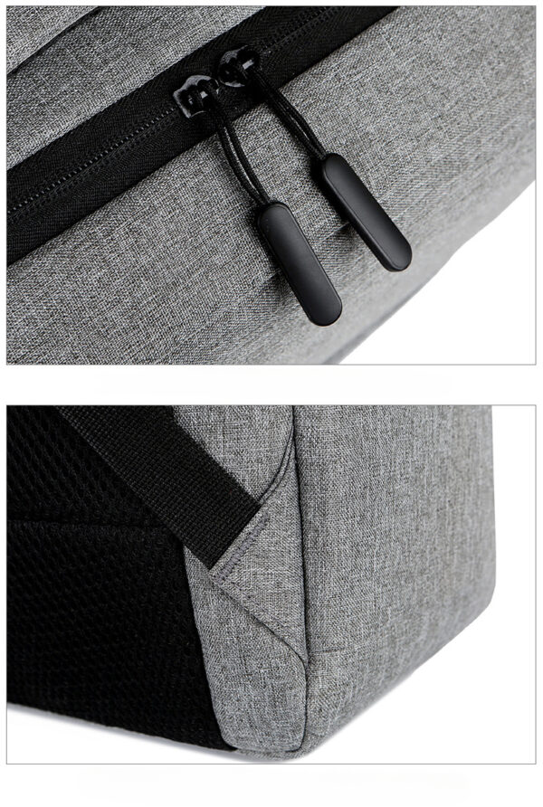 Laptop Backpack - for Tablets & Laptops up to 15.6" - Waterproof - Electronics Protection  - Scratchproof - Travel Friendly - Organized Compartments - USB Charge Port - Slim Casual Business Design - Heavy Duty - 42 x 12 x 30 cm - GREY - Image 21