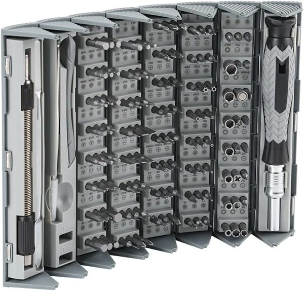 Promate Electronics Screwdriver Set, Premium Ergonomic 126-in-1 Precision Screwdriver Kit with 120 CR-V Steel Bits  Incased in a Foldable Cylindrical Case - Image 2