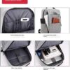 Laptop Backpack - for Tablets & Laptops up to 15.6" - Waterproof - Electronics Protection  - Scratchproof - Travel Friendly - Organized Compartments - USB Charge Port - Slim Casual Business Design - Heavy Duty - 42 x 12 x 30 cm - GREY - Image 5