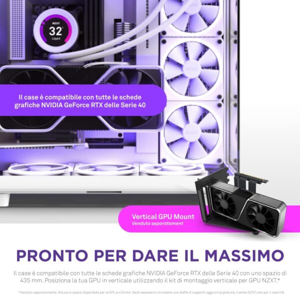 NZXT H9 Elite Edition ATX Mid Tower Chassis All White color (CM-H91EW-01) - Image 12