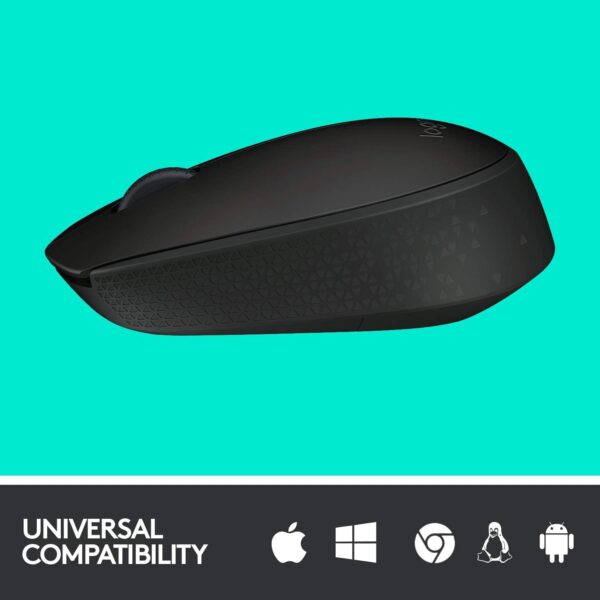 Logitech M171 Optical Wireless Mouse, 1000 DPI, Black - Image 3