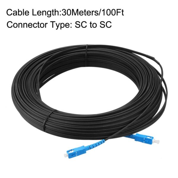 Fiber Cable,30 Meters  SC to SC Single-Mode