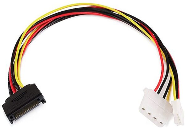 12-Inch SATA 15-Pin Male to 4-Pin