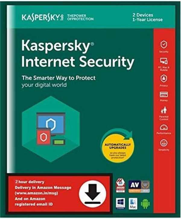 Kaspersky Internet Security 2 Users, 1 Year (Single Key)