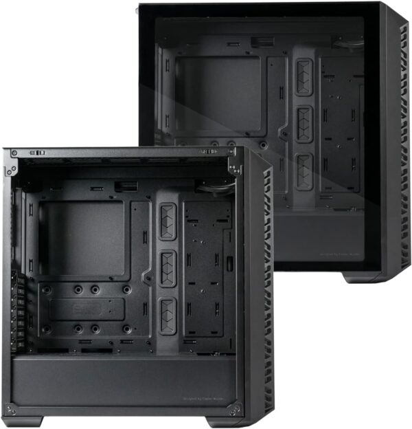 Cooler Master MasterBox 520 Mesh Blackout Airflow ATX Mid-Tower, Mesh Front Panel, Tempered Glass Panel, E-ATX up to 10.7”, Gen2 Type-C, Three CF120 120mm PWM Customizable ARGB Fan - Image 3