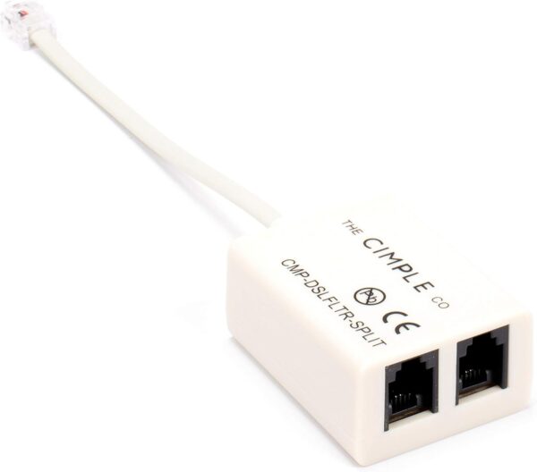 CO 2 Wire, 1 Line DSL Filter, with Built in Splitter - for Removing Noise and Other Problems from DSL Related Phone Lines