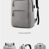 Laptop Backpack - for Tablets & Laptops up to 15.6" - Waterproof - Electronics Protection  - Scratchproof - Travel Friendly - Organized Compartments - USB Charge Port - Slim Casual Business Design - Heavy Duty - 42 x 12 x 30 cm - GREY - Image 7