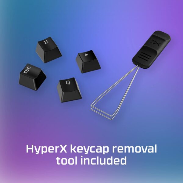 HyperX PBT Keycaps – Full Key Set, Double Shot PBT Material, English (US) Layout, 104 Keys – Black - Image 5