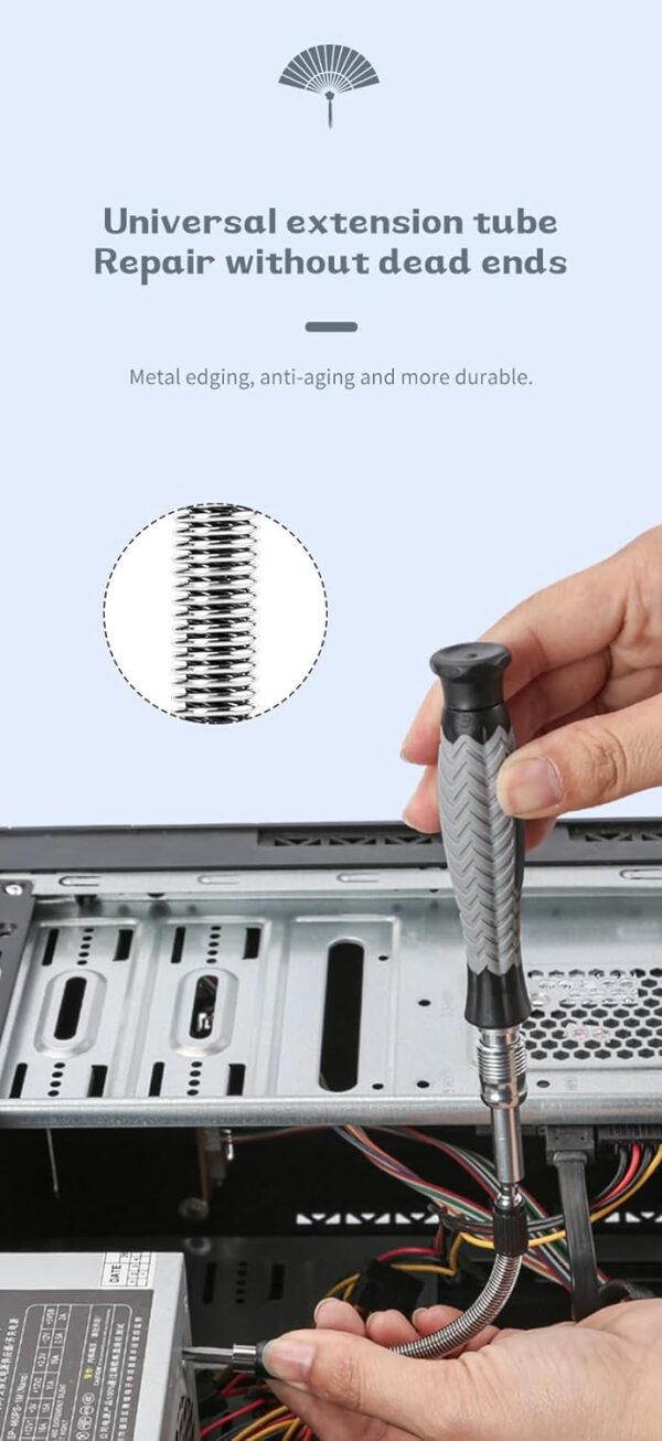 Promate Electronics Screwdriver Set, Premium Ergonomic 126-in-1 Precision Screwdriver Kit with 120 CR-V Steel Bits  Incased in a Foldable Cylindrical Case - Image 7