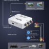 RCA to HDMI Converter, 1080P AV to HDMI RCA Composite CVBS Video Audio Converter Adapter Supporting PAL/NTSC for Xbox/PS2/Wii/SNES/N64/VHS/VCR/DVD (White) - Image 3
