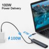 7 in 1 Docking Station, USB C Hub with 3 USB 3.0 Port, 4K HDMI, 1Gbps RJ45 Ethernet, SD/TF Card Reader & 100W PD - Plug and Play, USB Adapter Ethernet for MacBook Pro/Air, Etc - Image 5