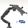 2 in 1 : F80 + FP-2 for 17" ~ 30" Monitor + 10" ~ 17" Laptop Desktop Holder Notebook Computer Mount Stand Laptop Clamp - Image 4
