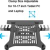 2 in 1 : F80 + FP-2 for 17" ~ 30" Monitor + 10" ~ 17" Laptop Desktop Holder Notebook Computer Mount Stand Laptop Clamp - Image 2