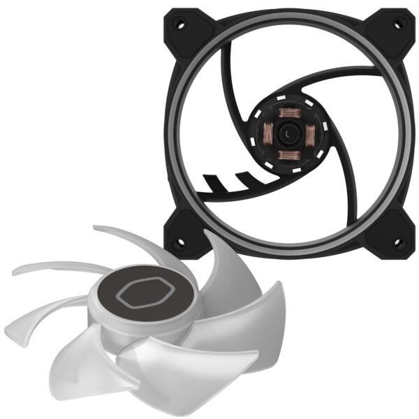 Cooler Master Master Fan MF120 Halo² 3in1 PC Case Air Cooler Fan, Dual Loop Gen 2 ARGB LEDs Rings, Dynamic PWM 120mm 2,050 RPM, Air Balance Blades, Hybrid Frame - Image 13