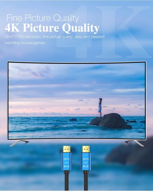 4K High Speed HDMI 2.0 Cable “Ultra”- HDMI 2.0 -Gold Plated-High Speed Data 18Gbps, 3D, 4K, HD 2160p - 10 Meters - Image 4