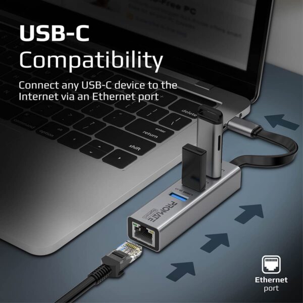 Promate USB-C to Ethernet Adapter Hub GigaHub-C - Image 5