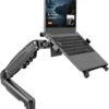 2 in 1 : F80 + FP-2 for 17" ~ 30" Monitor + 10" ~ 17" Laptop Desktop Holder Notebook Computer Mount Stand Laptop Clamp - Image 13