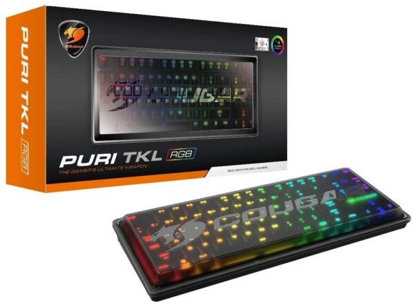 COUGAR Puri TKL RGB Gaming Keyboard with Magnetic Protective Cover (BLUE MX Switch)