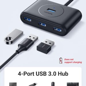 UGREEN USB Hub, 4-Port USB 3.0 Hub with1m Extension Cable, High-Speed Portable USB Splitter - UNIVERSAL COMPATIBLITY