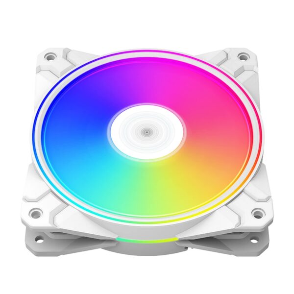 DEEPCOOL CF120 Plus 3 FANS x120mm PWM Fan , ARGB Dual Loop Lighting Zones, High Airflow and Low-Noise, 3-Pin (+5V-D-G) Addressable RGB LED Lighting - WHITE - Image 16
