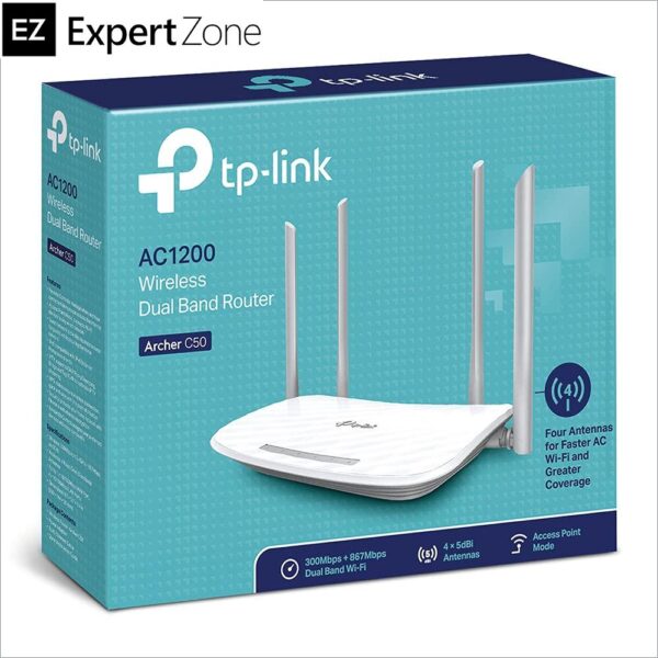 TP-Link Archer C50 AC1200 Dual Band cab Router