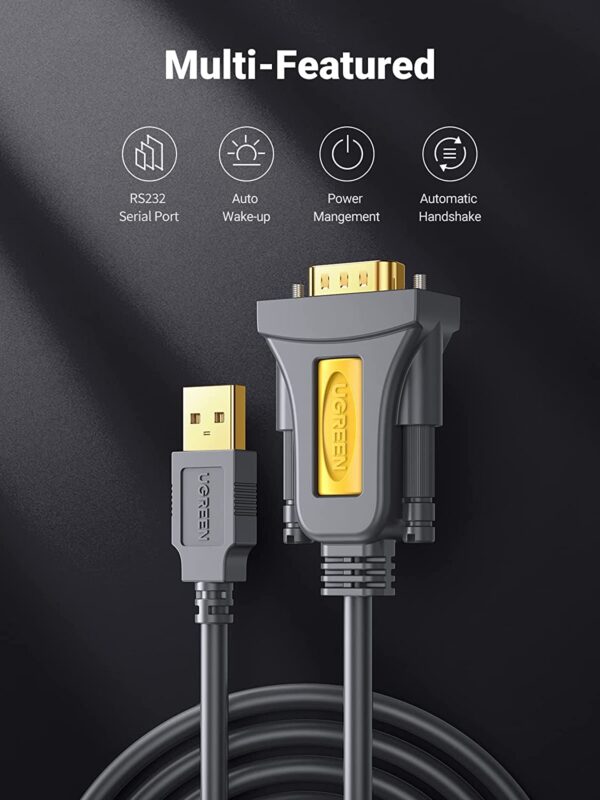 UGREEN USB to RS232 Adapter Serial Cable 2 Meters 20222 - Image 4