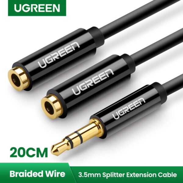 UGREEN Audio Cable Spliter 3.5mm male to 2 female 3.5mm 20cm