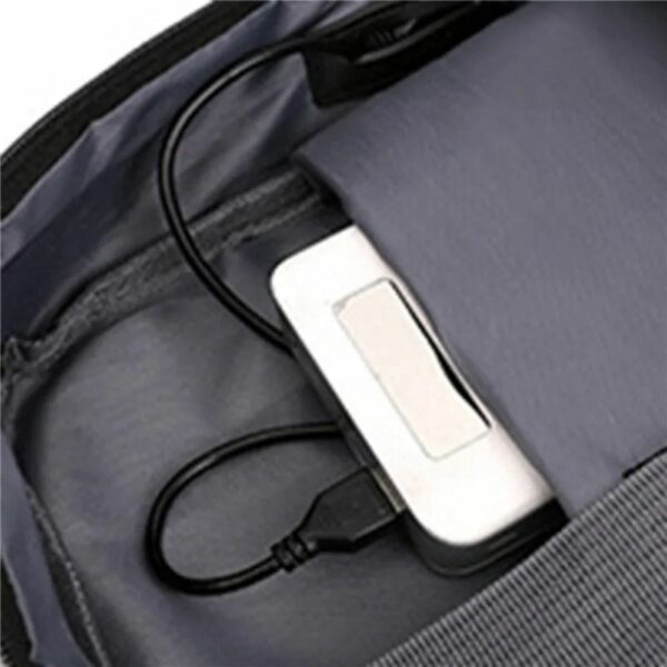 Laptop Backpack - for Tablets & Laptops up to 15.6" - Waterproof - Electronics Protection  - Scratchproof - Travel Friendly - Organized Compartments - USB Charge Port - Slim Casual Business Design - Heavy Duty - 42 x 12 x 30 cm - Black  - Image 17