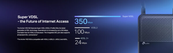 TP-Link AC2100 Wireless MU-MIMO VDSL/ADSL Modem Router, Dual-Band, Wi-Fi Speed Up To 2.1 Gbps, OneMeshTM, Versatile Connectivity, 4 x Gigabit Ports +1x 3.0 USB Port, Easy setup (Archer VR2100) - Image 15