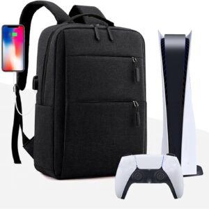 Laptop Backpack - for Tablets & Laptops up to 15.6" - Waterproof - Electronics Protection  - Scratchproof - Travel Friendly - Organized Compartments - USB Charge Port - Slim Casual Business Design - Heavy Duty - 42 x 12 x 30 cm - Black 